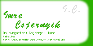 imre csjernyik business card